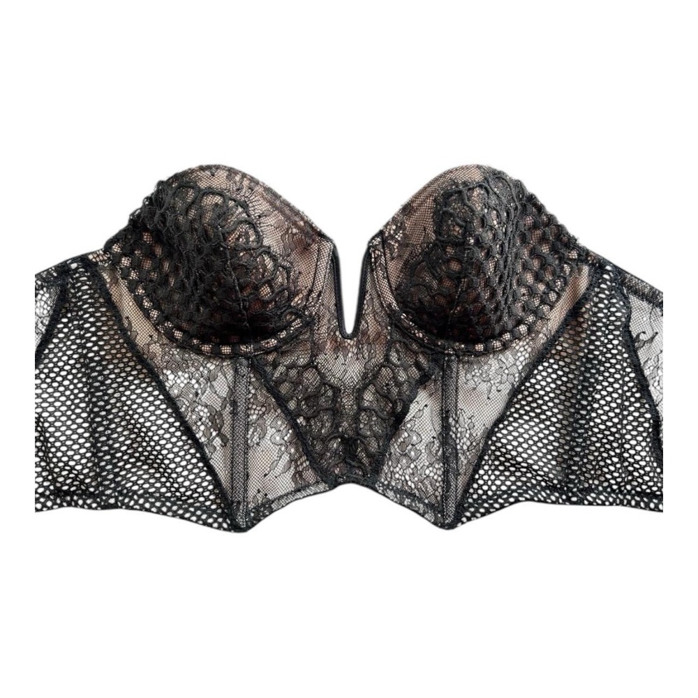 34B Victorias Secret Corset Top Bustier Black Bra